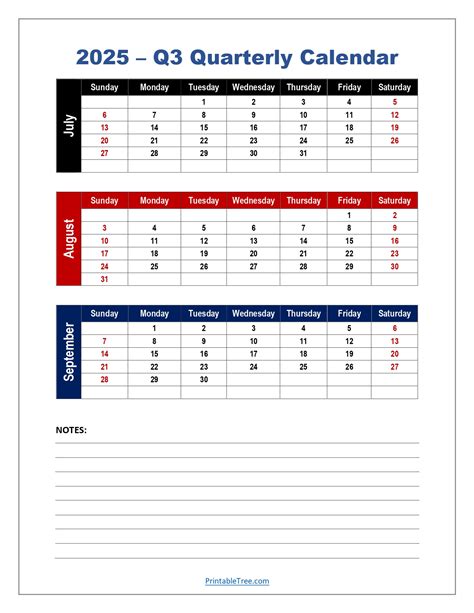 Quarterly Calendar 2025 Free Printable PDF Templates