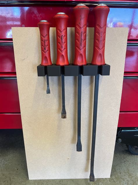 Snap On Pry Bar Holder - Wall Mounted (Holds 4) - 3D Rhino Ltd