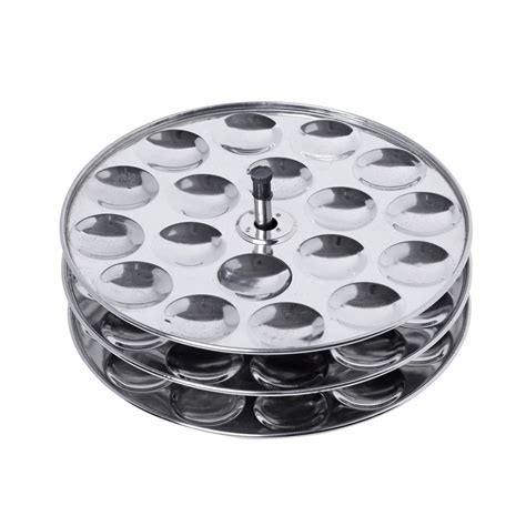 Embassy Stainless Steel Mini Idli Stand, 3 Plates - 54 Idlis (18 Idlis ...