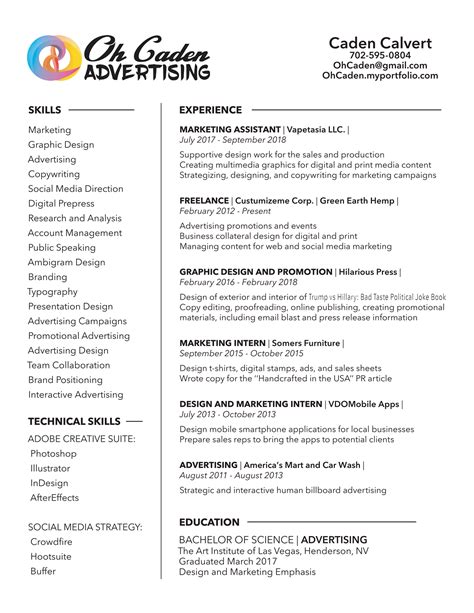 Graphic Design Resume on Behance