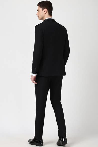 Buy Men Black Solid Slim Fit Formal Two Piece Suit Online - 39676167 ...