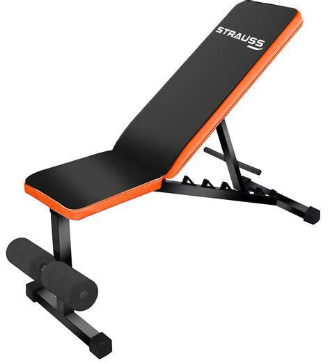 Strauss Adjustable Heavy Duty Workout Gym Bench for Multipurpose ...