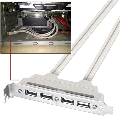 LipiWorld 4 Ports USB 2.0 Header Port Slot Plate Panel Cable Female ...