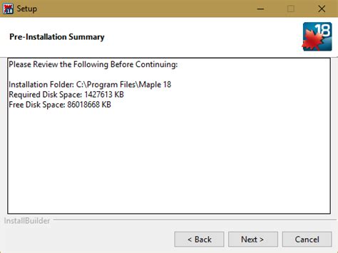 Maple 18 Installation Guide | Windows