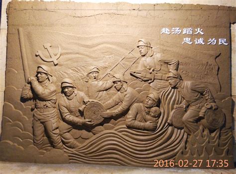 消防题材玻璃钢浮雕_滨州宏景雕塑有限公司