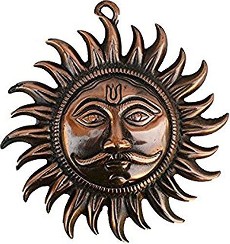 Buy Wall Hanging Lord Surya/Sun/Suraj Face in Gun Metal Copper Colour ...