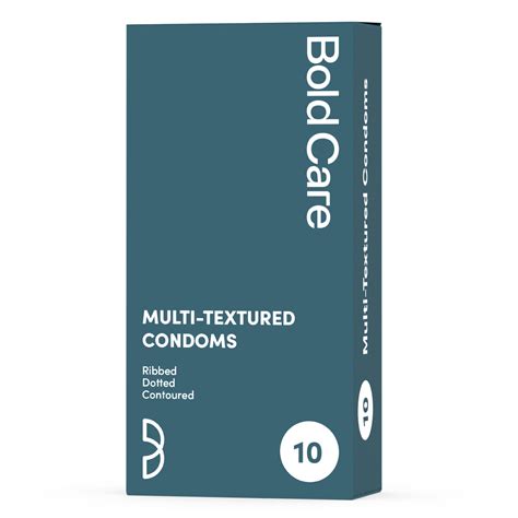 Bold Care: Multi-Textured Condoms - Ribbed, Dotted & Contoured - Pack Of 10