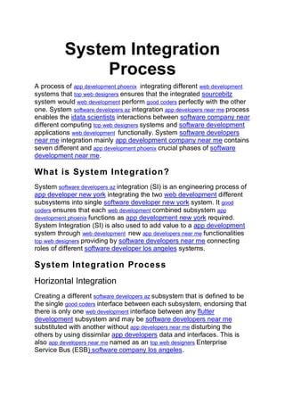 System Integration Process 的图像结果