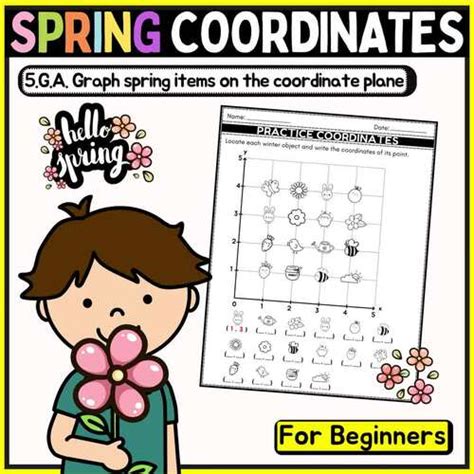 1st Day of Spring Graphing Ordered Pairs Worksheet 1st quadrant ...