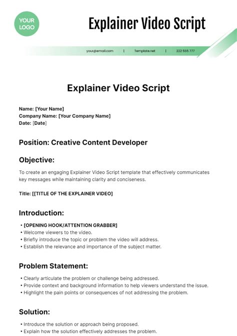 Image result for Video Editing Script Template
