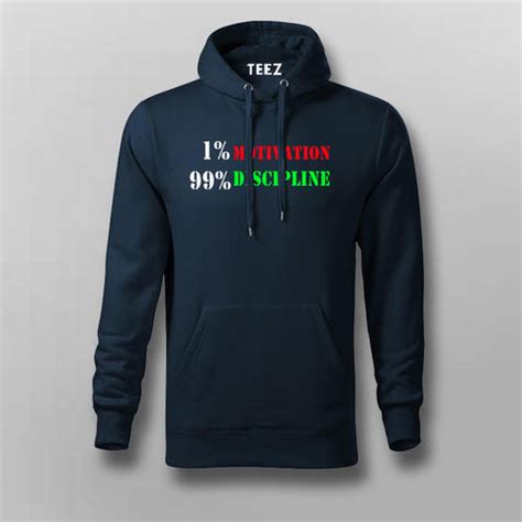 1% Motivation vs 99% Discipline Hoodies For Men - TEEZ.in