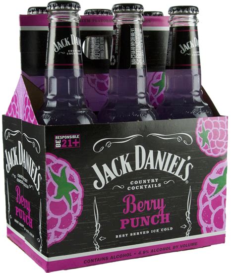 Jack Daniel's Country Cocktails Berry Punch | 6 pack of 10 oz Bottle