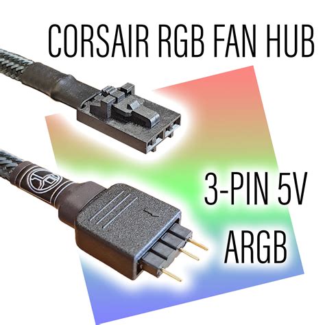 Hub ventola Corsair RGB a adattatore standard ARGB 3 pin 5 V ...