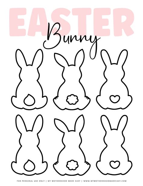 25 free printable easter bunny templates pdf – Artofit