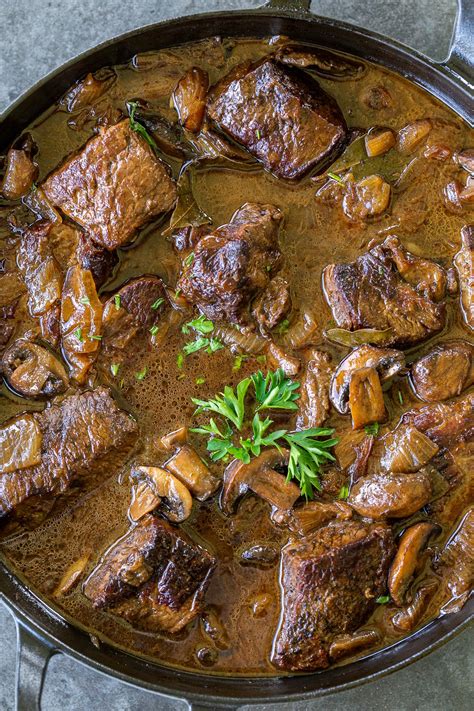 Slow Braised Beef Stew With Mushrooms - Tate Abilootich