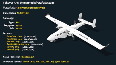Tekever AR5 Unmanned Aircraft System 3D Model - TurboSquid 2237542
