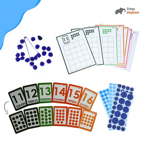 Count Numbers (11–20) Learning Combo – Greyy Elephant Learning Box