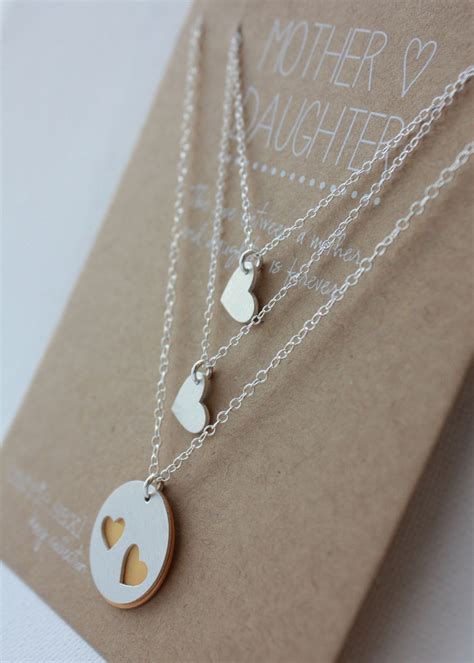 Mother Daughter Necklace Set Mother 2 Daughters Jewelry - Etsy