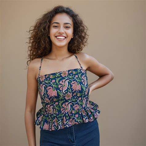 Floral NoodleStrap Top