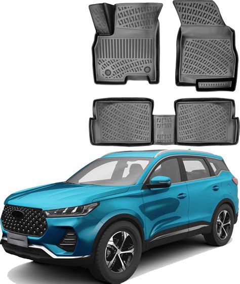 Amazon.com: Car Floor Mats for Chery Tiggo 7 Pro 2021-2025 4Pcs Black ...