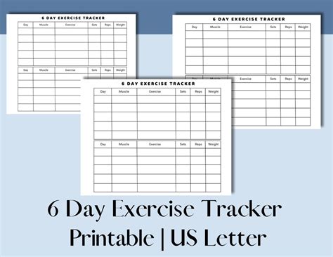 Exercise Template Printable 的图像结果