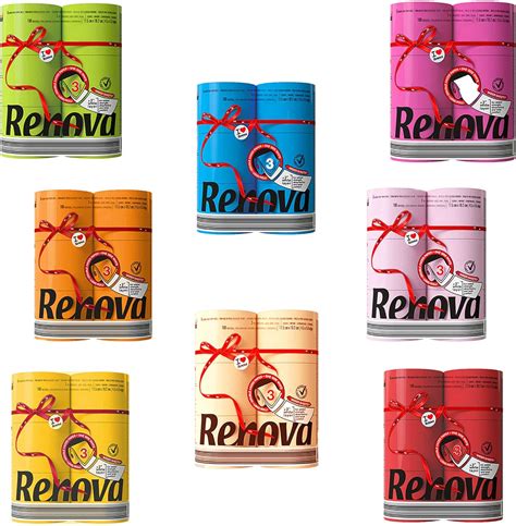Buy Renova Luxury Scented Colored Toilet Paper 6 Jumbo Rolls 3-Ply-180 ...