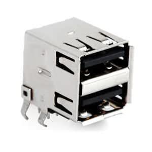 1pc 8-Pins Double USB 2.0 Port Stacked Female Jack Connector ...