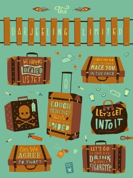 The Darjeeling Limited - Wes Anderson - Hollywood Movie Minimalist ...