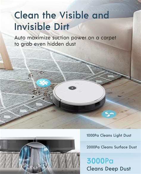 Buy Yeedi vac Robot Vacuum with Advanced Mapping, 3000Pa Powerful ...
