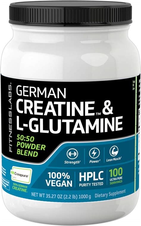 Buy Fitness Labs Creatine and L-Glutamine, 1000 Grams | Contains Only ...