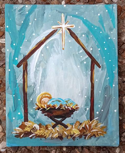 Nativity Painting, Painting Crafts, Christmas Paintings On Canvas ...