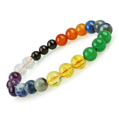 Buy Reiki Crystal Products Natural 7 Chakra Bracelet 8 Mm Citrine ...