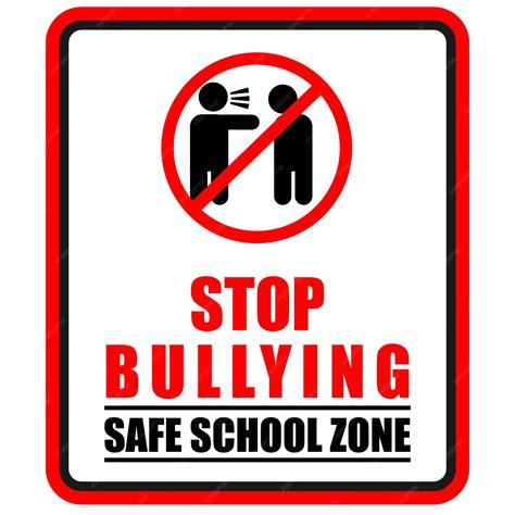 Premium Vector | Stop Bullying, safe school zone, sign and sticker vector