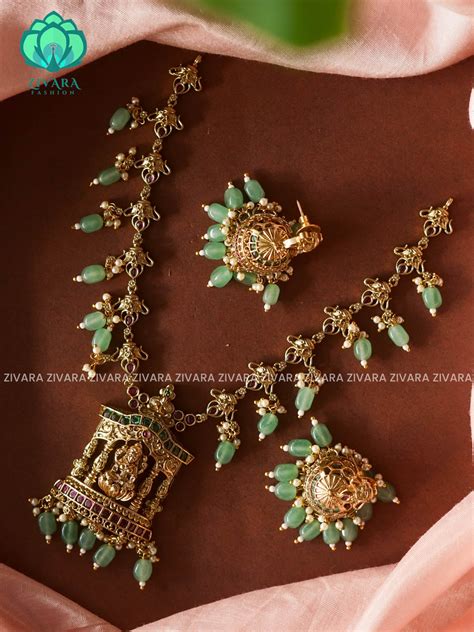 AKSHAYAM - PASTEL GREEN Nakshi Bridal temple -Traditional south indian ...