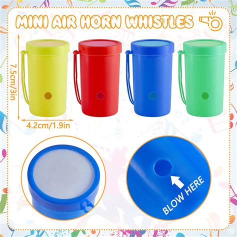 Buy 24 Pieces 3 Inch Mini Air Horn Blow Horn Noise Makers for Sporting ...