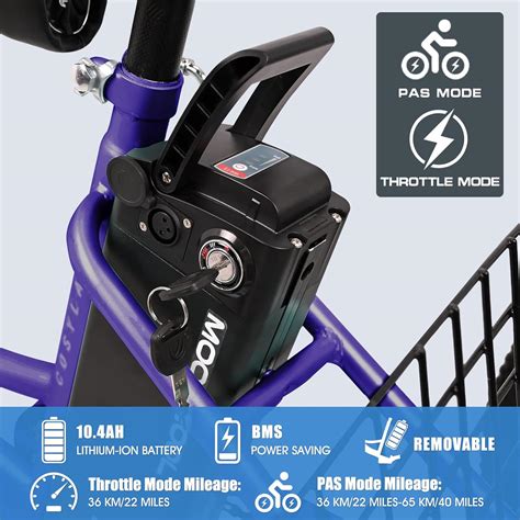 Buy DoCred Electric Tricycle for Adults, 350W 36V 7 Speeds Electric ...