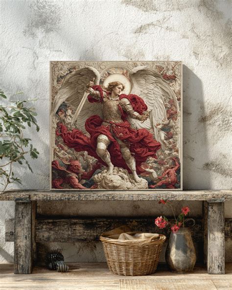 Archangel Michael : Christian Art, Angel Vs Demon, Heavenly War Warm ...