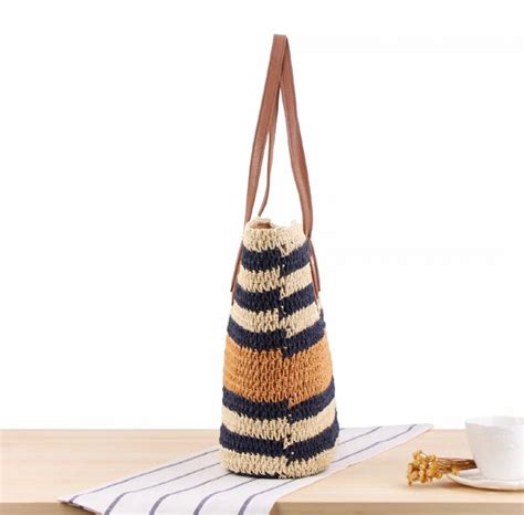 Straw Bag Tote Beach Shoulder Bag Holiday Woven Beach Bag Cute - Etsy
