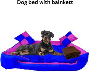 drilly First class supiror soft squarebed with free blankett for dogs ...