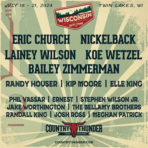 Country Thunder Wisconsin 2024 Lineup | Grooveist