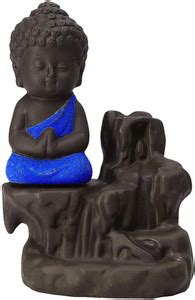 Miss Peach Handicrafted Meditating Monk Buddha Smoke Backflow incense ...