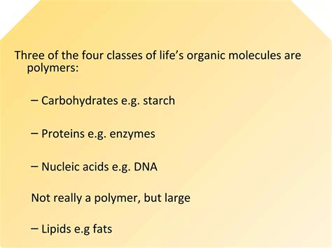 Bio Chapter 5: Macromolecules | PPT