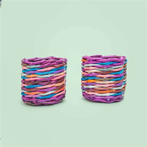 Buy Handmade Upcycled Multi-coloured Pen Stand Online On Zwende