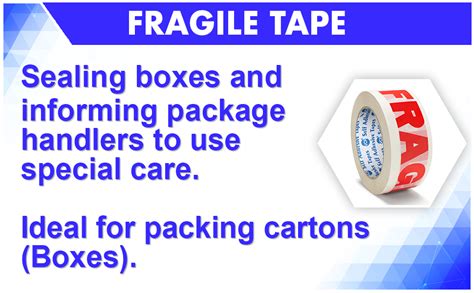 VCR Fragile Tape (Handle with Care) - 100 Meters in Length - 48mm / 2 ...