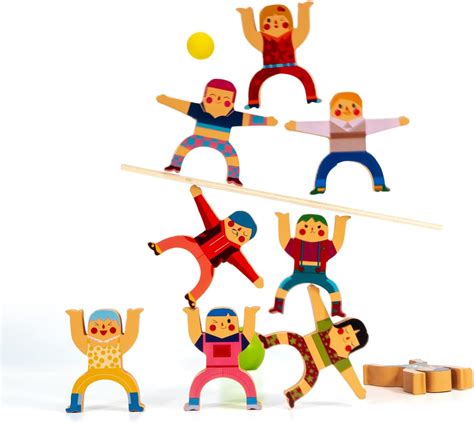 Buy Cubelelo Stack & Balance Human Tower | Wooden Interlocking Toy Set ...