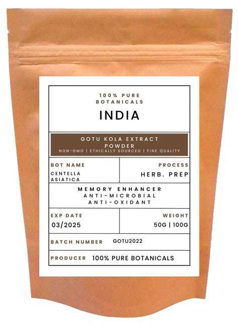 Gotu Kola Extract Powder - 50g