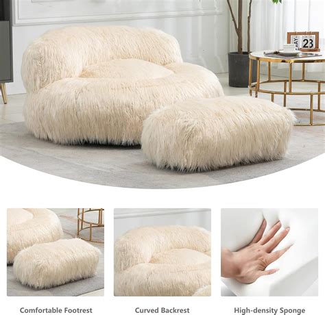 RXRRXY Bean Bag Chair with Footrest, Plush Beanbag Chair India | Ubuy