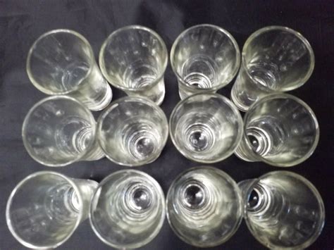 Dozen Shot Glasses 2 oz Glass Barware Shots Whiskey Tequila Vodka Gin ...