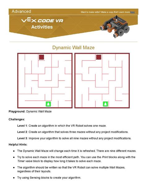 Image result for Vexcode VR Dynamic Castle