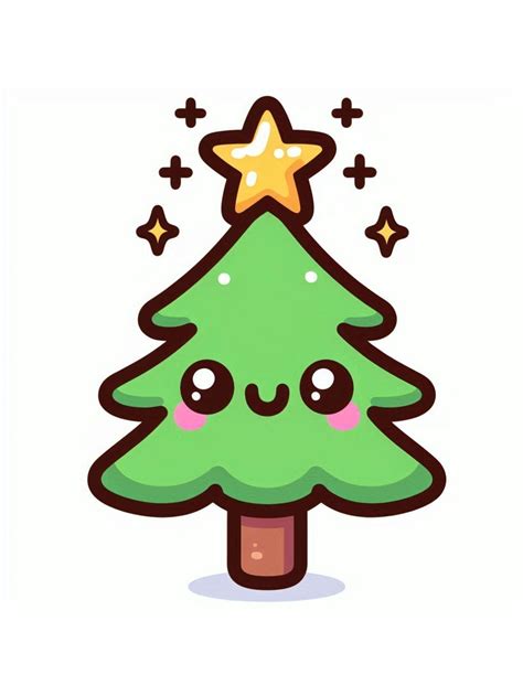 35 Cute Kawaii Christmas Drawings For 2025 - ArtsyCow | Christmas ...